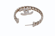 画像をギャラリービューアに読み込む, 極美品 CHANEL シャネル フープピアス B24P刻印 重量約25.1g ココマーク GP メタル ラインストーン ゴールド クリア 両耳用 中古 4b007520