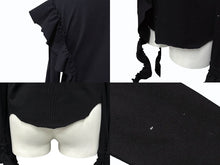 画像をギャラリービューアに読み込む, 極美品 VETEMENTS ヴェトモン 長袖シャツ フリル WE64SH200B ポルトガル製 コットン ブラック サイズS 中古 4b007525