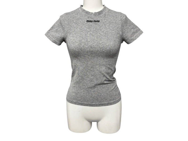 ミュウミュウ MIU MIU シームレス メランジ T-shirts ティーシャツ
