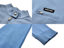 画像をギャラリービューアに読み込む, MiuMiu ミュウミュウ Technical yarn zipper cardigan ジップジャケット MMJ13816WYF0013SOOO 美品 中古 4b007530