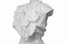 Load image into Gallery viewer, JIL SANDER ジルサンダー ワンピース OPJWIS0002 バックネックギャザー ホワイト コットン サイズS 美品 中古 4b007533