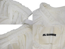 Load image into Gallery viewer, JIL SANDER ジルサンダー ワンピース OPJWIS0002 バックネックギャザー ホワイト コットン サイズS 美品 中古 4b007533