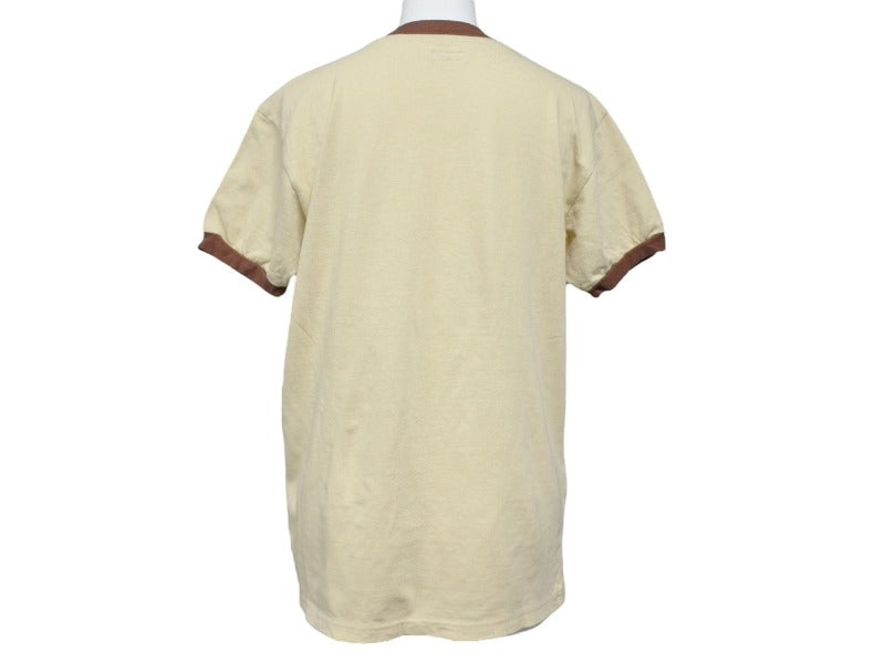 新品未使用 KAPITAL キャピタル 20/-天竺 リンガーT(K'BEARpt) Tシャツ K2502SC017 ベージュ ブラウン サイズ1 中古 4b007546