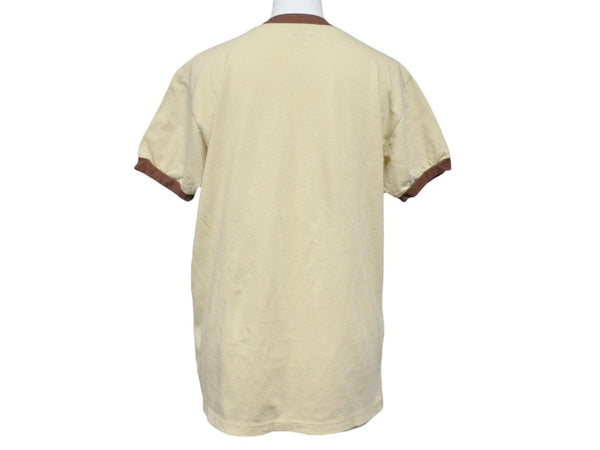 New and unused KAPITAL Capital 20/-Tshirt Ringer T (K'BEARpt) T-shirt K2502SC017 Beige Brown Size 1 Used 4b007546