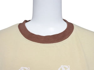 New and unused KAPITAL Capital 20/-Tshirt Ringer T (K'BEARpt) T-shirt K2502SC017 Beige Brown Size 1 Used 4b007546