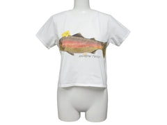 New and unused KAPITAL Capital 20/-T-shirt cropped T-shirt (1 trout PECKISH RAINBOWYpt) T-shirt K2508SC001 White Size 1 Used 4b007548