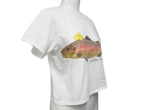 New and unused KAPITAL Capital 20/-T-shirt cropped T-shirt (1 trout PECKISH RAINBOWYpt) T-shirt K2508SC001 White Size 1 Used 4b007548