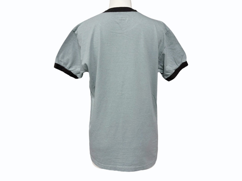 新品未使用 KAPITAL キャピタル 20/-天竺 リンガーT(K'BEARpt) Tシャツ K2502SC017 ブラック ブルー サイズ1 中古 4b007551