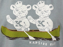 画像をギャラリービューアに読み込む, 新品未使用 KAPITAL キャピタル 20/-天竺 リンガーT(K'BEARpt) Tシャツ K2502SC017 ブラック ブルー サイズ1 中古 4b007551