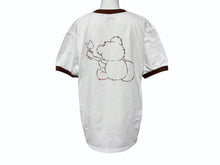 画像をギャラリービューアに読み込む, 新品未使用 KAPITAL キャピタル 20/-天竺 VネックリンガーT(リトルベア&amp;ハーモニーpt) Tシャツ K2502SC017 ホワイト ブラウン サイズ3 中古 4b007552