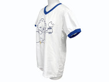 画像をギャラリービューアに読み込む, 新品未使用 KAPITAL キャピタル 20/-天竺 VネックリンガーT(リトルベア&amp;ハーモニーpt) Tシャツ K2502SC017 ブルー サイズ1 中古 4b007554