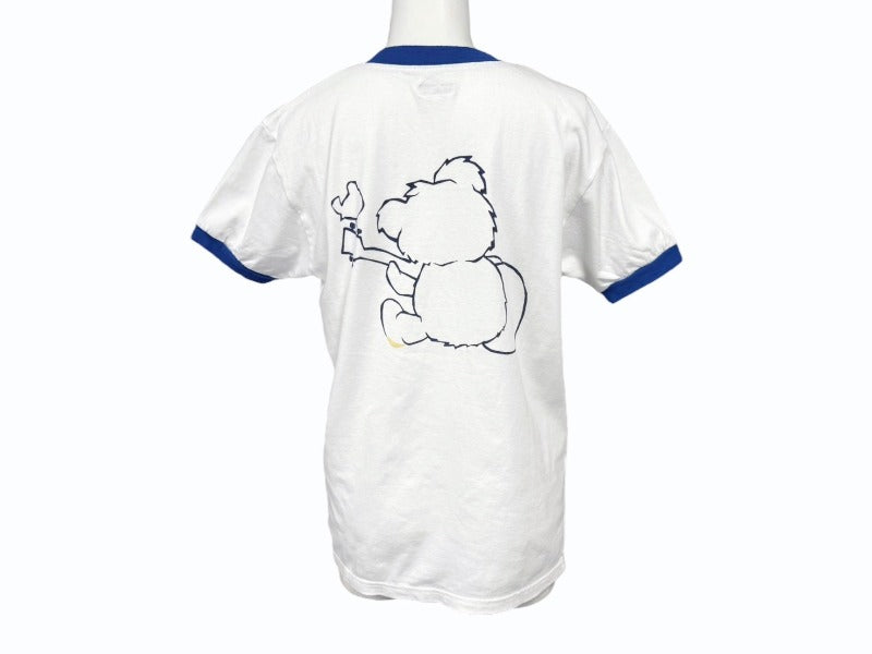 新品未使用 KAPITAL キャピタル 20/-天竺 VネックリンガーT(リトルベア&ハーモニーpt) Tシャツ K2502SC017 ブルー サイズ1 中古 4b007554