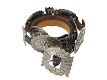 画像をギャラリービューアに読み込む, 新品未使用 KAPITAL キャピタル concho belt コンチョ ベルト・バックル ブラウン シルバー レザー メタル 中古 4b007556