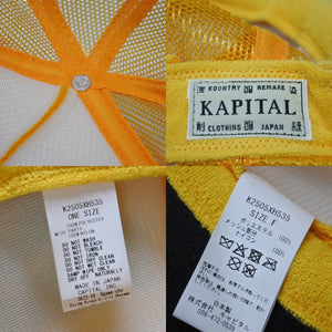 New and unused KAPITAL LIFE KAPRICCIO Trucker Cap K2505XH535 One Size Mesh Used 4b007560