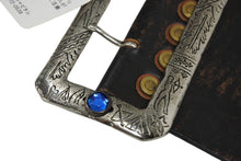 画像をギャラリービューアに読み込む, 新品未使用 KAPITAL キャピタル オイルレザーディスコバックルワイドベルト K1709XG560BLK ブラウン レザー スタッズ 4b007562