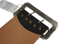 画像をギャラリービューアに読み込む, 新品未使用 KAPITAL キャピタル オイルレザーディスコバックルワイドベルト K1709XG560BLK ブラウン レザー スタッズ 4b007562