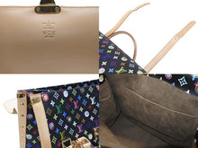 画像をギャラリービューアに読み込む, 新品同様 LOUIS VUITTON × 村上隆 ルイヴィトン ハンドバッグ サックジギャンティック M92056 ブラック マルチ 中古 4b007566