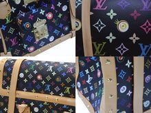 画像をギャラリービューアに読み込む, 新品同様 LOUIS VUITTON × 村上隆 ルイヴィトン ハンドバッグ サックジギャンティック M92056 ブラック マルチ 中古 4b007566