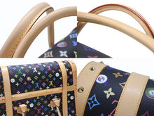 画像をギャラリービューアに読み込む, 新品同様 LOUIS VUITTON × 村上隆 ルイヴィトン ハンドバッグ サックジギャンティック M92056 ブラック マルチ 中古 4b007566