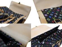 画像をギャラリービューアに読み込む, 新品同様 LOUIS VUITTON × 村上隆 ルイヴィトン ハンドバッグ サックジギャンティック M92056 ブラック マルチ 中古 4b007566