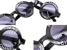 画像をギャラリービューアに読み込む, 極美品 CHANEL シャネル VINTAGE ヴィンテージ ラウンドサングラス 01945 ココマーク ブラック ホワイト プラスチック 中古 4b007567