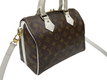 Load image into Gallery viewer, 極美品 LOUIS VUITTON ルイヴィトン スピーディ バンドリエール25 ハンドバッグ M20754 モノグラム ブラウン ホワイト 中古 4b007572