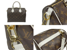 Load image into Gallery viewer, 極美品 LOUIS VUITTON ルイヴィトン スピーディ バンドリエール25 ハンドバッグ M20754 モノグラム ブラウン ホワイト 中古 4b007572