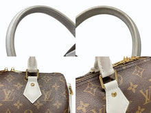 Load image into Gallery viewer, 極美品 LOUIS VUITTON ルイヴィトン スピーディ バンドリエール25 ハンドバッグ M20754 モノグラム ブラウン ホワイト 中古 4b007572