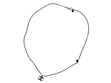 画像をギャラリービューアに読み込む, 極美品 CHANEL シャネル ラインストーン ココマーク ネックレス 16B刻印 重量8.0g メタル ブラック ゴールド金具 中古 4b007575