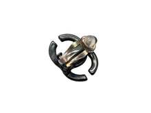 画像をギャラリービューアに読み込む, CHANEL シャネル ココマーク 両耳 イヤリング 04P刻印 5.0g クリア パープル メタル 美品 中古 4b007576