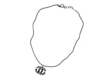 画像をギャラリービューアに読み込む, 極美品 CHANEL シャネル ラインストーン ココマーク ネックレス 01P刻印 重量10.0g シルバー金具 中古 4b007583