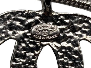 極美品 CHANEL シャネル ラインストーン ココマーク ネックレス 01P刻印 重量10.0g シルバー金具 中古 4b007583