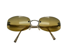 画像をギャラリービューアに読み込む, 極美品 CHANEL シャネル リムレス サングラス ココマーク イタリア製 プラスチック カーキ 中古 4b007586