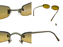 画像をギャラリービューアに読み込む, 極美品 CHANEL シャネル リムレス サングラス ココマーク イタリア製 プラスチック カーキ 中古 4b007586