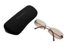 画像をギャラリービューアに読み込む, 極美品 CHANEL シャネル サングラス リムレス 2014 ココマーク イタリア製 メタル ピンク サイズ54◻︎19 中古 4b007588