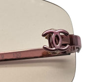 画像をギャラリービューアに読み込む, 極美品 CHANEL シャネル サングラス リムレス 2014 ココマーク イタリア製 メタル ピンク サイズ54◻︎19 中古 4b007588
