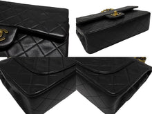画像をギャラリービューアに読み込む, 極美品 CHANEL シャネル マトラッセ23 Wフラップ Wチェーンショルダーバッグ A01113 2番台 ココマーク ラムスキン ブラック 中古 4b007593
