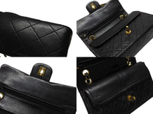 画像をギャラリービューアに読み込む, 極美品 CHANEL シャネル マトラッセ23 Wフラップ Wチェーンショルダーバッグ A01113 2番台 ココマーク ラムスキン ブラック 中古 4b007593