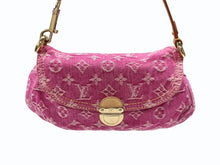 画像をギャラリービューアに読み込む, 極美品 LOUIS VUITTON ルイヴィトン ミニプリーティ ワンショルダーバッグ M95216 モノグラム デニム ピンク 中古 4b007597