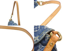 Load image into Gallery viewer, 極美品 LOUIS VUITTON ルイヴィトン ミニプリーティ ハンドバッグ M95050 モノグラムデニム レザー ブルー 中古 4b007599