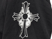 画像をギャラリービューアに読み込む, 極美品 CHROME HEARTS クロムハーツ V字ネック 半袖Ｔシャツ ホースシュー U.S.A製 コットン ブラック ホワイト サイズS 中古 4b007600