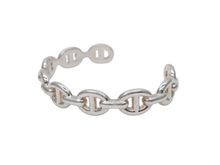 画像をギャラリービューアに読み込む, 極美品 HERMES エルメス シェーヌダンクル アンシェネ バングル 重量約22g サイズSH Ag925刻印 9コマ シルバー925 中古 4b007606