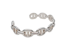 画像をギャラリービューアに読み込む, 極美品 HERMES エルメス シェーヌダンクル アンシェネ バングル 重量約22g サイズSH Ag925刻印 9コマ シルバー925 中古 4b007606