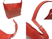 Load image into Gallery viewer, 極美品 GOYARD ゴヤール グレナディン ワンショルダーバッグ LUY020131 レザー PVC レッド シルバー金具 中古 4b007607