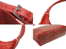 Load image into Gallery viewer, 極美品 GOYARD ゴヤール グレナディン ワンショルダーバッグ LUY020131 レザー PVC レッド シルバー金具 中古 4b007607