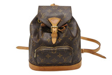 画像をギャラリービューアに読み込む, LOUIS VUITTON ルイヴィトン ミニモンスリ リュック バックパック M51137 モノグラム ブラウン 美品 中古 4b007608