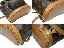 画像をギャラリービューアに読み込む, LOUIS VUITTON ルイヴィトン ミニモンスリ リュック バックパック M51137 モノグラム ブラウン 美品 中古 4b007608
