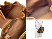 画像をギャラリービューアに読み込む, LOUIS VUITTON ルイヴィトン ミニモンスリ リュック バックパック M51137 モノグラム ブラウン 美品 中古 4b007608