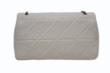 Load image into Gallery viewer, 極美品 YVES SAINT LAURENT イヴサンローラン テリーパッチワーク モノグラム ジェイミー ショルダーバッグ ホワイト ゴールド金具 中古 4b007611