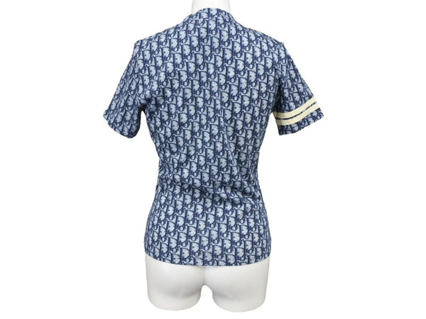 CHRISTIAN DIOR クリスチャンディオール 半袖Tシャツ 2P12155050 サイズ36 トロッター柄 ネイビー ガリアーノ期 美品 中古 4b007615